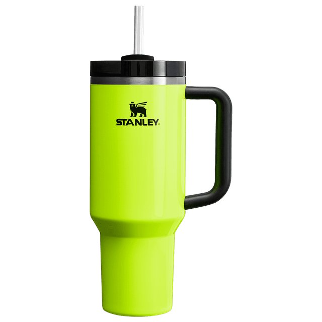 Stanley Cup 40oz Neon Yellow Tumbler with Handle