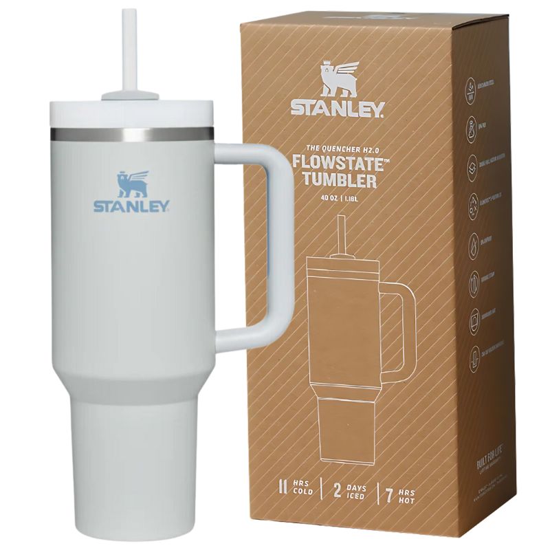 Stanley Tumbler With Handle and Straw Lids Stainless Steel (40oz)