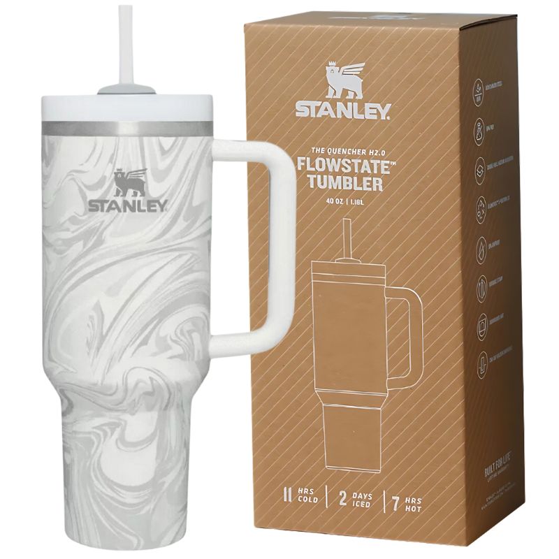 Stanley Tumbler With Handle and Straw Lids Stainless Steel (40oz)