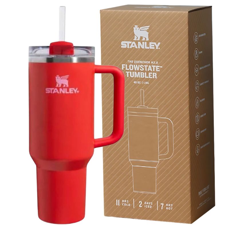 Stanley Tumbler With Handle and Straw Lids Stainless Steel (40oz)