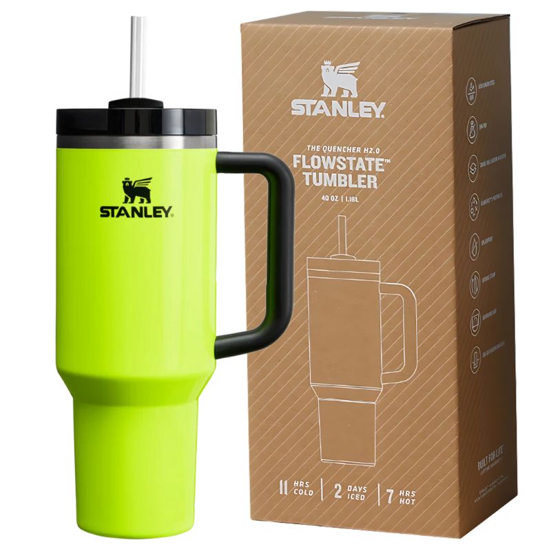 Stanley Tumbler With Handle and Straw Lids Stainless Steel (40oz)