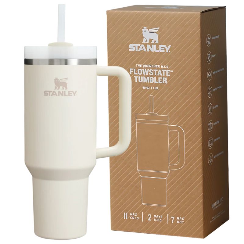 Stanley Tumbler With Handle and Straw Lids Stainless Steel (40oz)