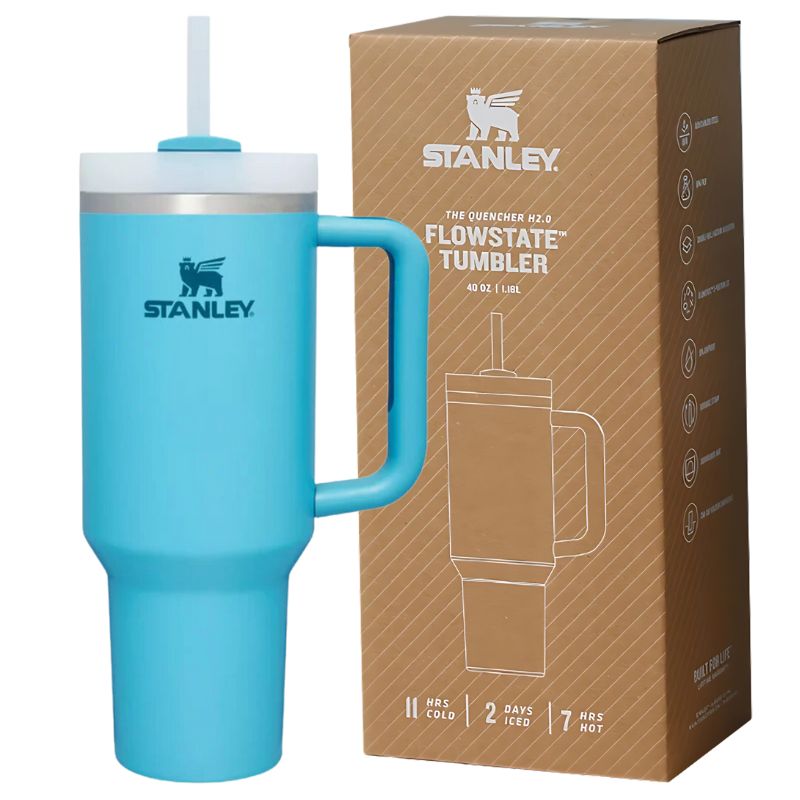 Stanley Tumbler With Handle and Straw Lids Stainless Steel (40oz)