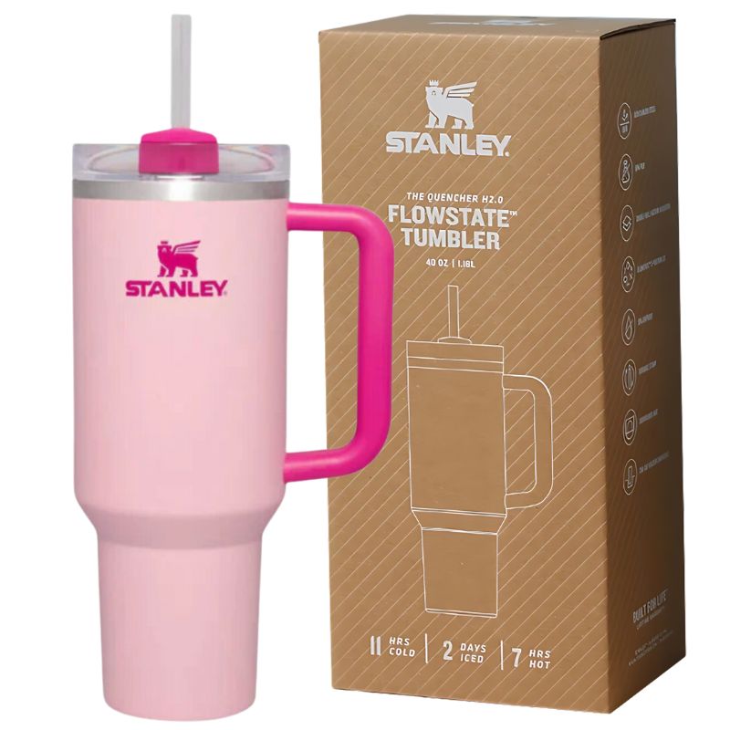 Stanley Tumbler With Handle and Straw Lids Stainless Steel (40oz)