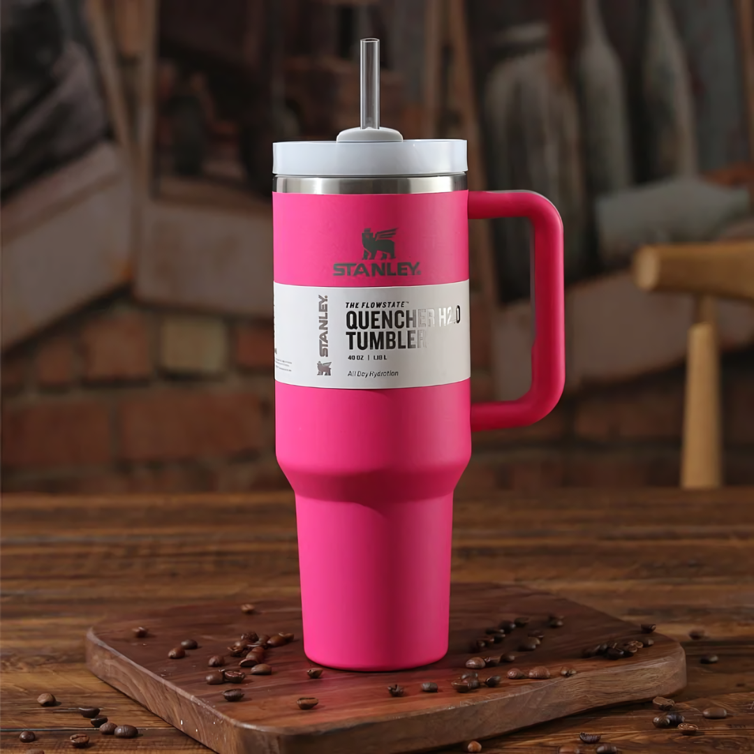 Pink Stanley Quencher Tumbler 40 oz