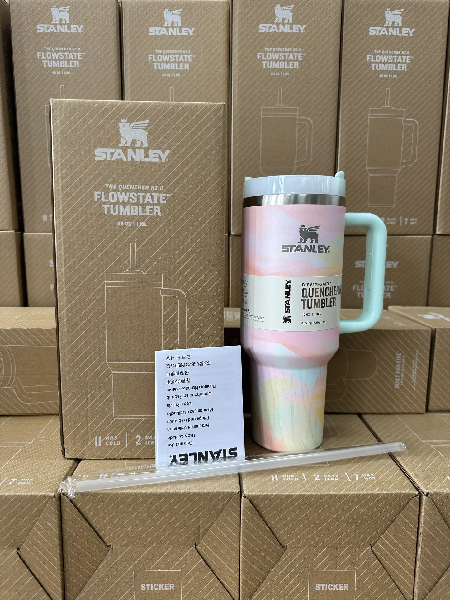 Stanley 40oz Adventure Quencher Travel Tumbler PINK