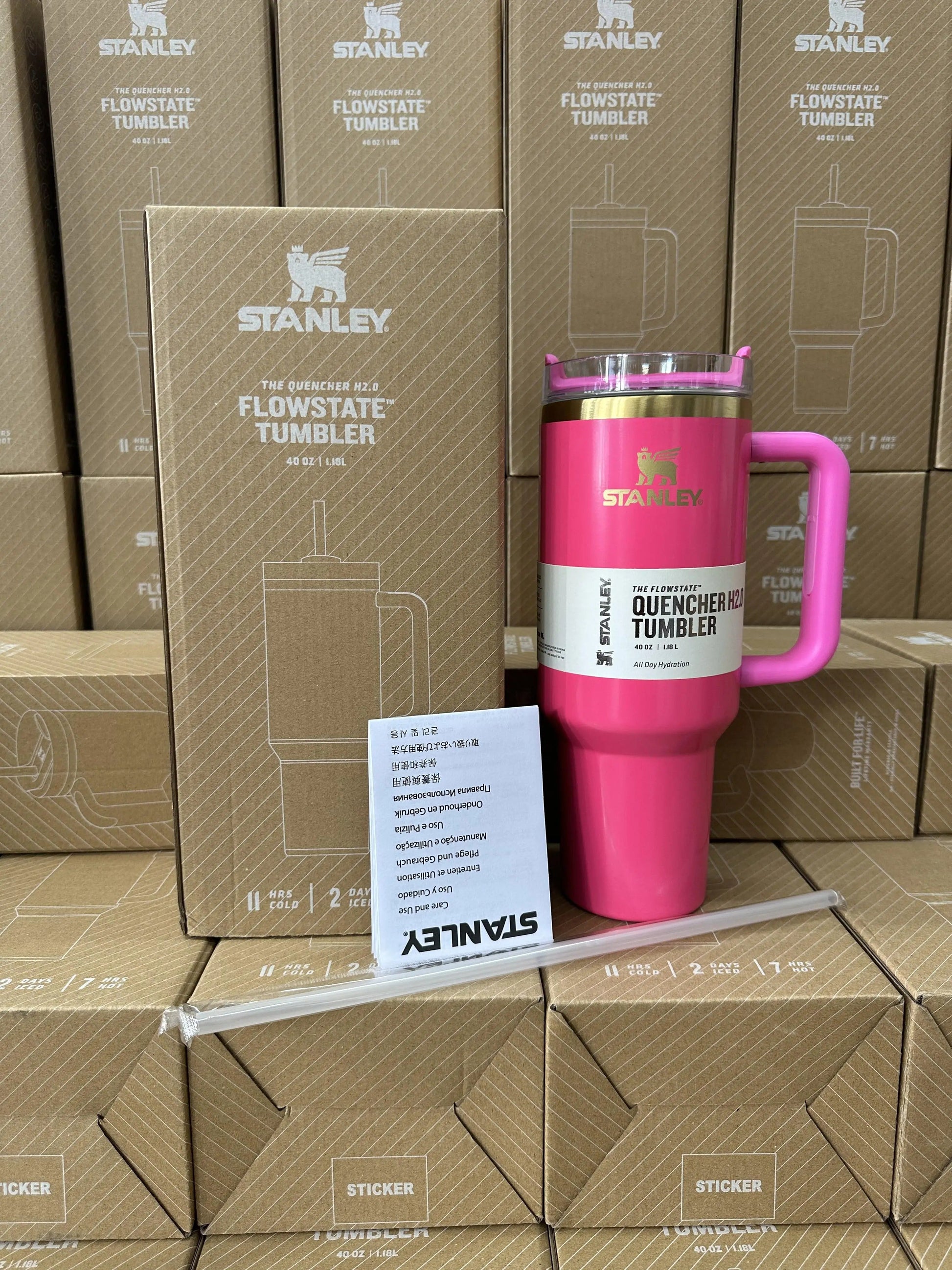 Stanley 40oz Adventure Quencher Travel Tumbler PINK