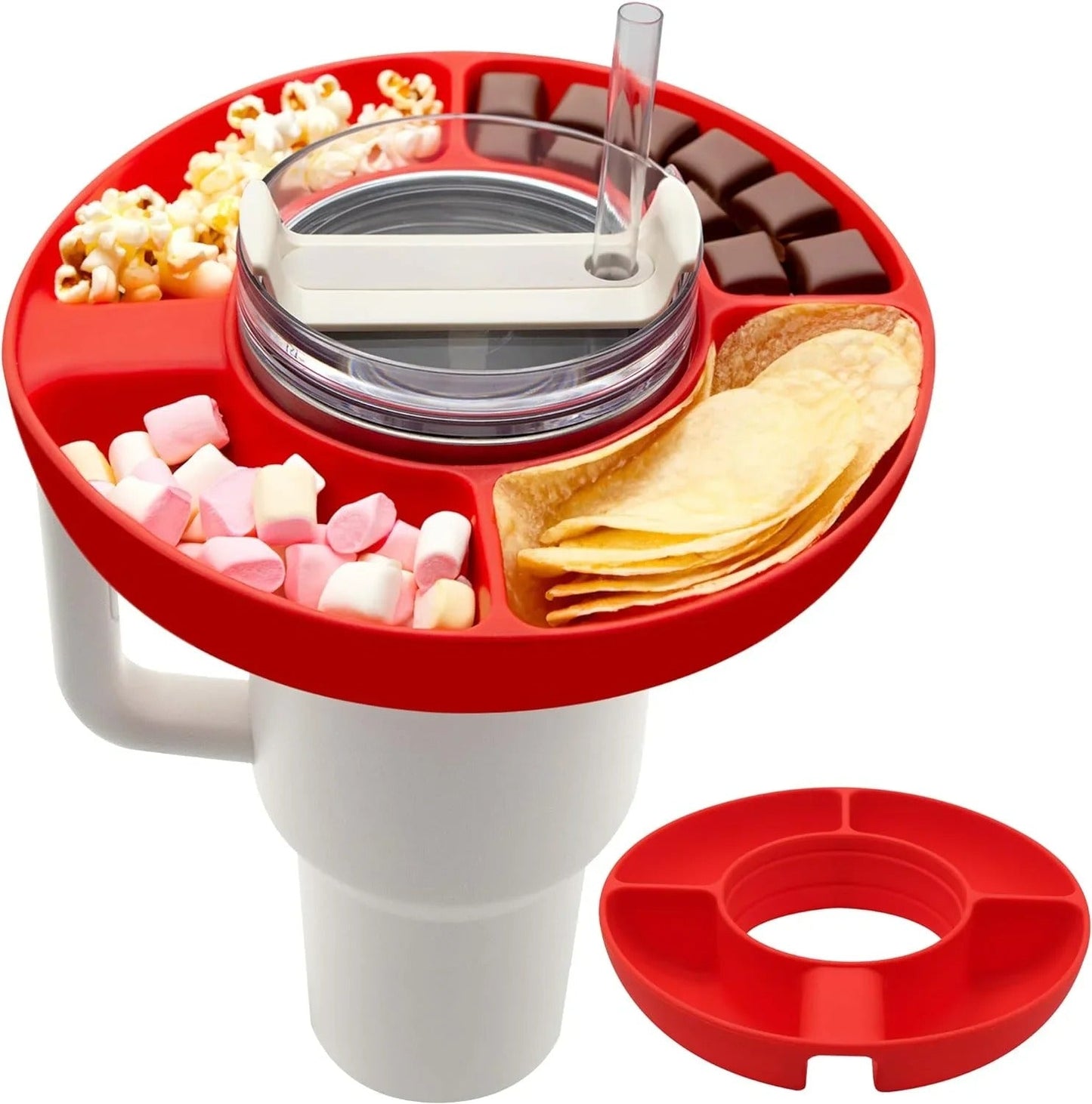 Silicone Snack Bowl for Stanley Cups (Red)